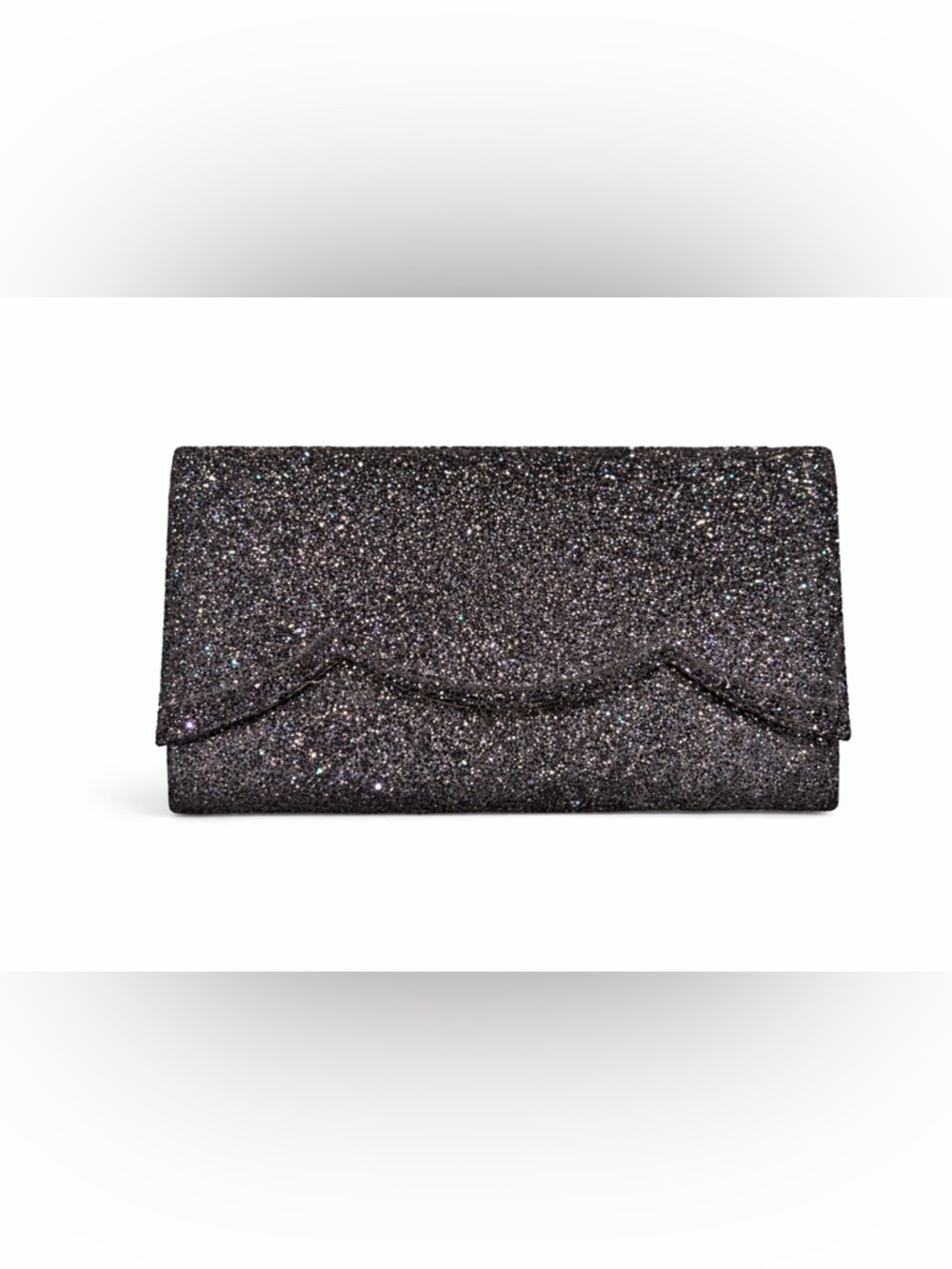 Vintage Lennox Black Glitter Clutch Evening Bag Y2K Party Sparkle Chic‎